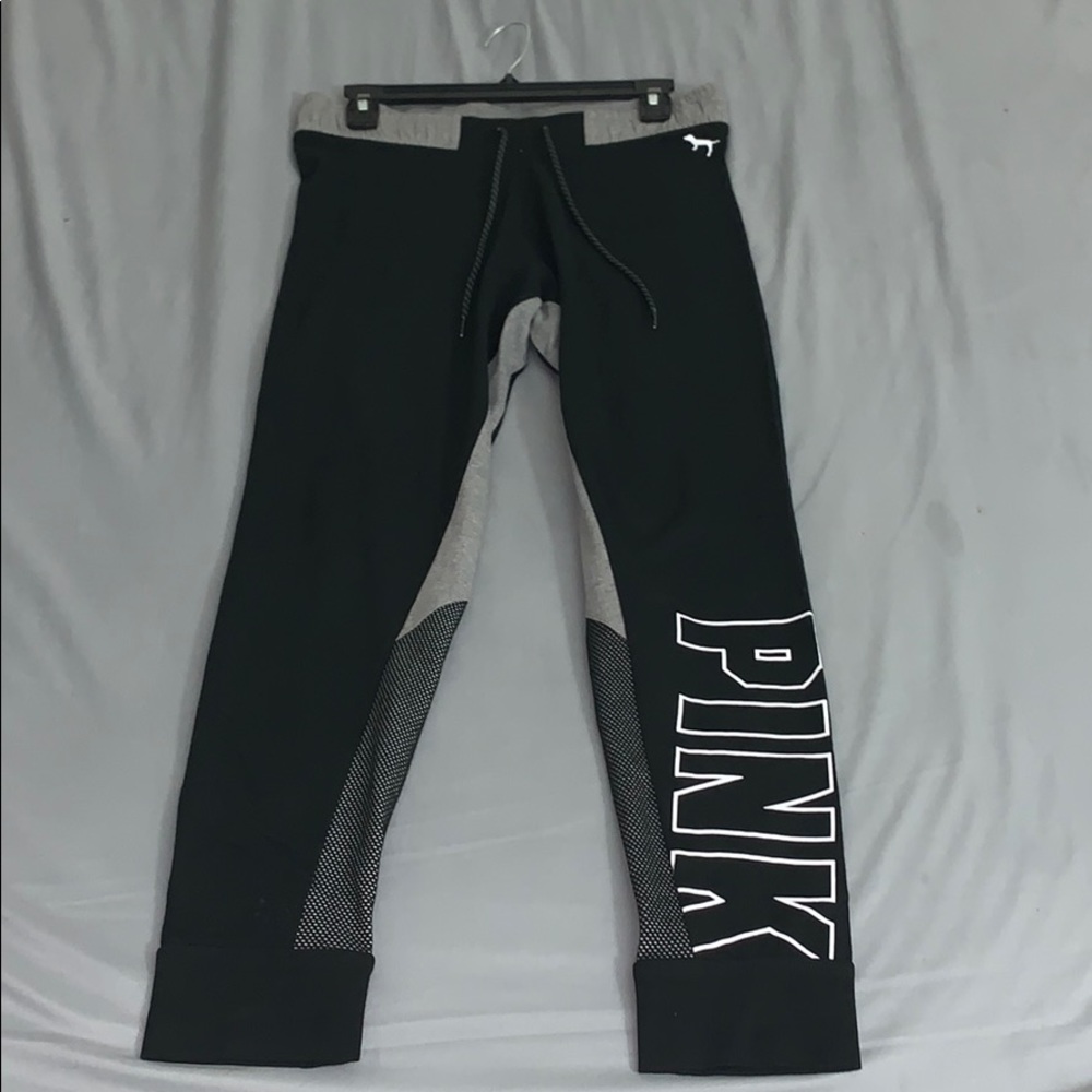 Pink Victoria’s Secret Black and Gray leggings